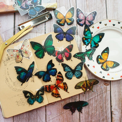 Tropical Rainforest Butterfly PVC Stickers 28 pcs Set - wnkrs