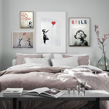 Abstract Wall Art Canvas Banksy Style - wnkrs