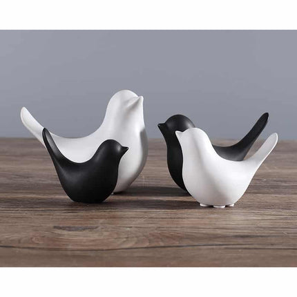Abstract Ceramic Bird Figurines Pair - wnkrs