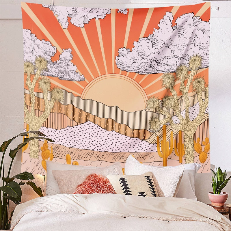Art Wall Carpet with Sun