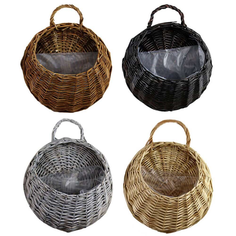 Woven Bamboo Wall Hanging Storage Basket