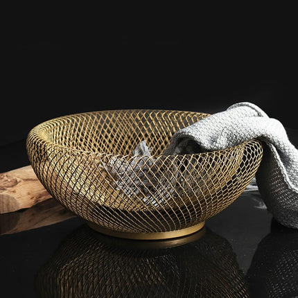 Iron Fruit Basket in Gold and Black - Wnkrs