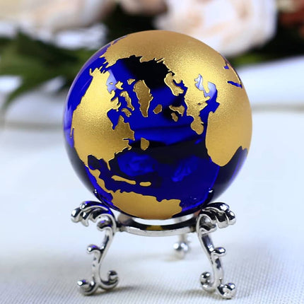 6 cm Blue Earth Planet Crystal Ball - wnkrs