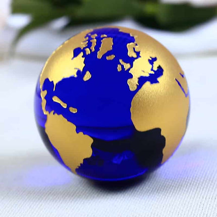 6 cm Blue Earth Planet Crystal Ball - wnkrs