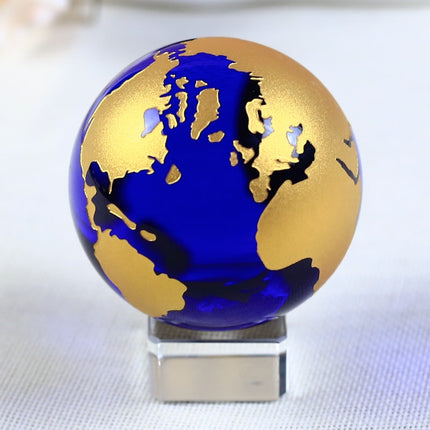 6 cm Blue Earth Planet Crystal Ball - wnkrs
