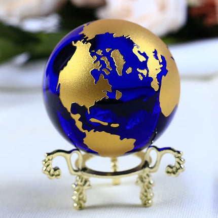 6 cm Blue Earth Planet Crystal Ball - wnkrs