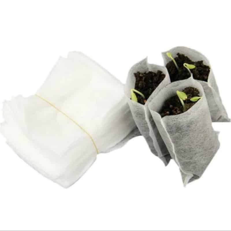 Set of 100 Fabric Seedling Bags
