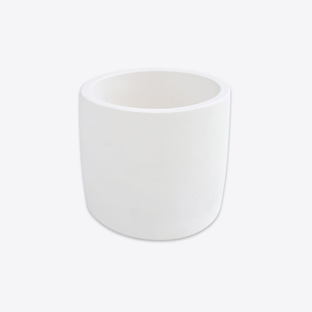 Round White Ceramic Planter - wnkrs