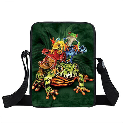 Messenger Bag With Frog Print - Wnkrs