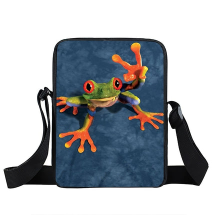 Messenger Bag With Frog Print - Wnkrs