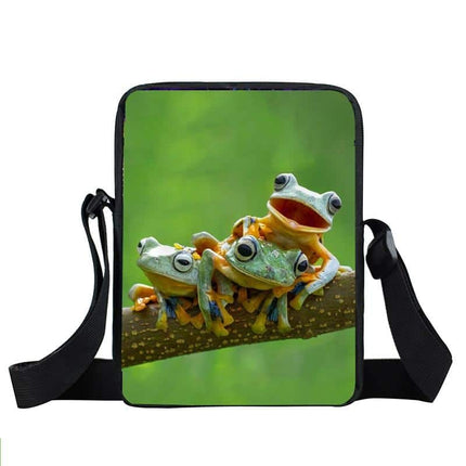 Messenger Bag With Frog Print - Wnkrs