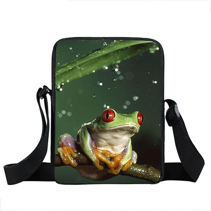 Messenger Bag With Frog Print - Wnkrs