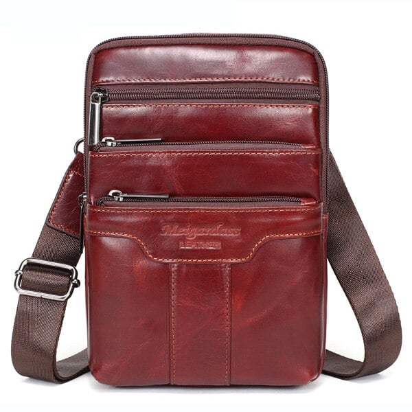 Genuine Cow Leather Men's Crossbody Bag - Wnkrs