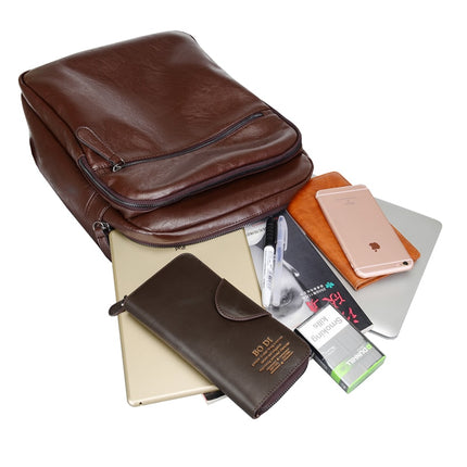 Men's Leather Travel Backpack - Wnkrs