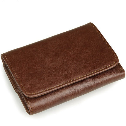 Men's Vertical Wax Leather Wallet - Wnkrs