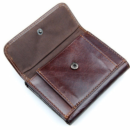 Men's Vertical Wax Leather Wallet - Wnkrs