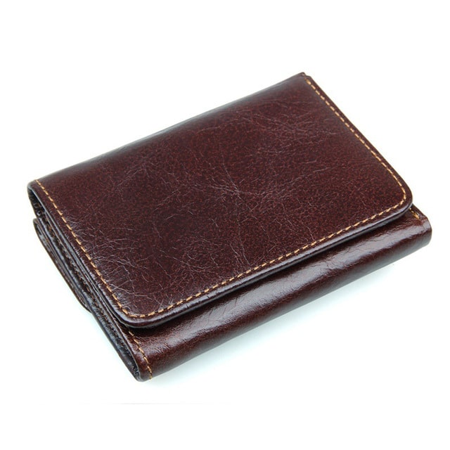 Men's Vertical Wax Leather Wallet - Wnkrs