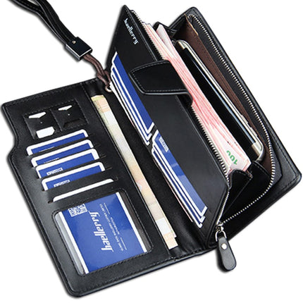 Men's PU Leather Long Wallet - Wnkrs