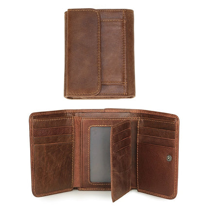 Men's Leather Vertical Trifold Wallet - Wnkrs