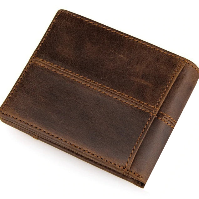 Men's Genuine Leather Short Wallet - Wnkrs