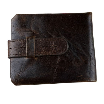 Vintage Coffee Solid Men's Genuine Leather Wallet - Wnkrs
