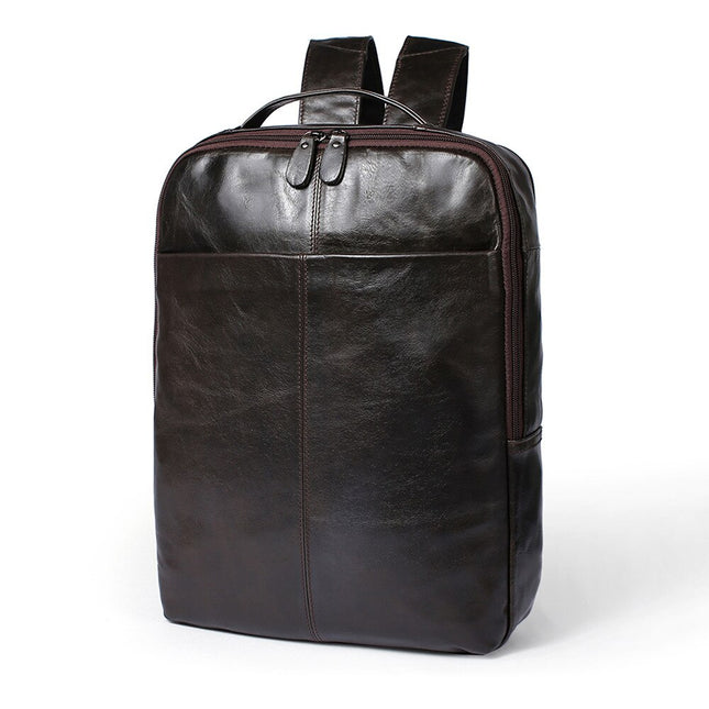 Business Men's Genuine Leather Backpack - Wnkrs