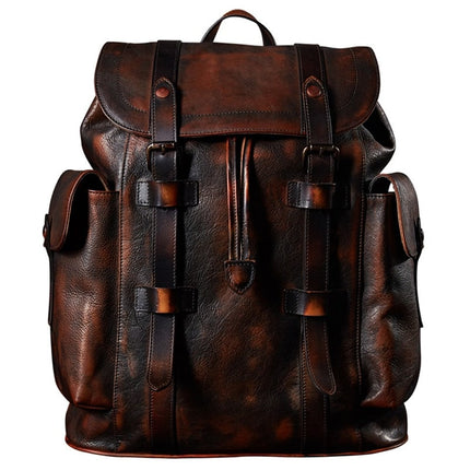 Vintage Style Men's Leather Backpack - Wnkrs