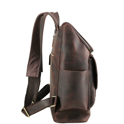 Vintage Large Capacity Men's Genuine Leather Backpack - Wnkrs
