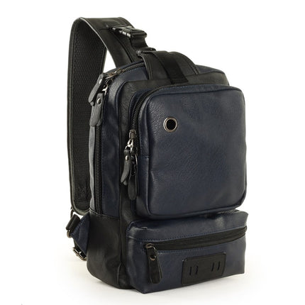 Men's Futuristic Style Leather Backpack - Wnkrs