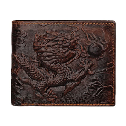 Vintage Dragon Pattern Leather Wallet for Men - Wnkrs