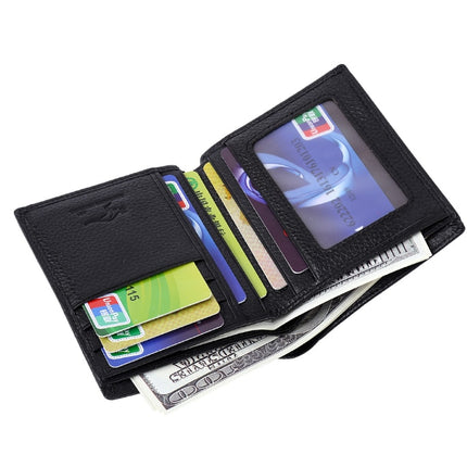 Vertical/Horizontal Casual Leather Wallet for Men - Wnkrs