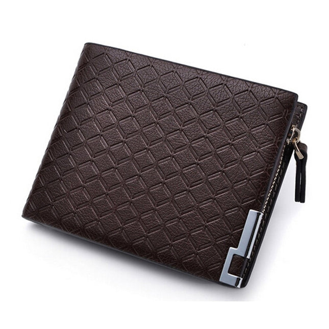 Fashion Geometric PU Leather Men's Wallet - Wnkrs