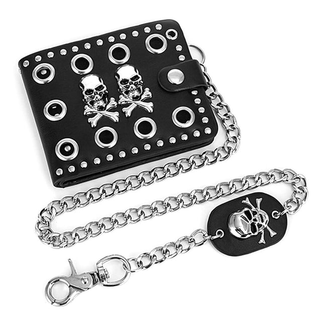 Men's Pirate Skull Chain Wallet - Wnkrs