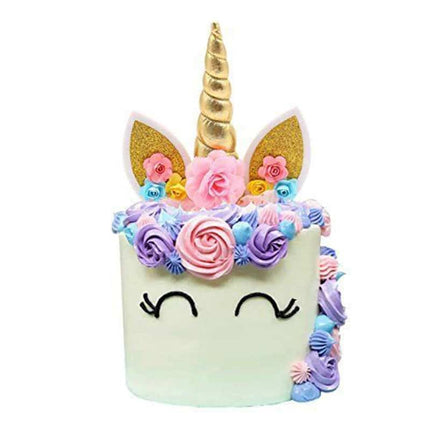 Unicorn Patterned Cake Decorations Set - wnkrs