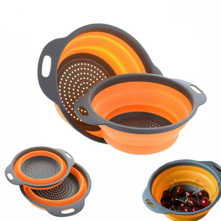 Foldable Round Silicone Colander - wnkrs