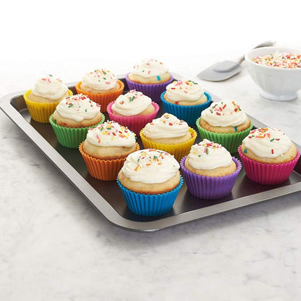 Colorful Round Shaped Silicone Cupcake Molds 12 pcs Set - wnkrs
