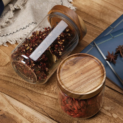 Storage Jar with Dark Wood Lid - wnkrs