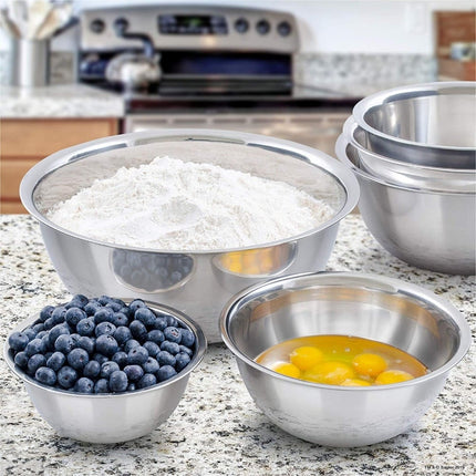 Stainless Steel Mixing Bowls 6 Pcs Set - wnkrs