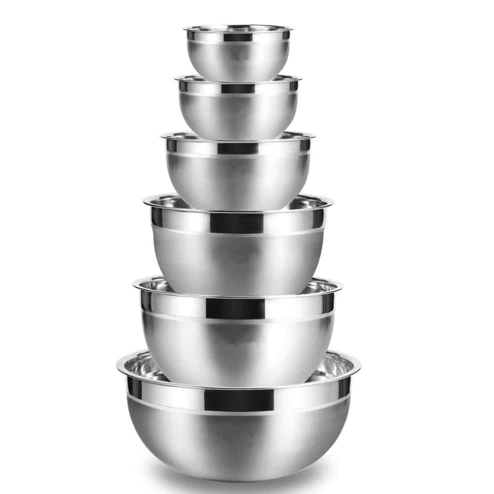 Stainless Steel Mixing Bowls 6 Pcs Set