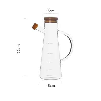 Transparent Glass Oil Bottle With Handle Scale - wnkrs