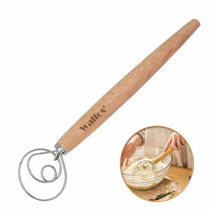 Stainless Steel Danish Whisk with Wooden Handle - wnkrs