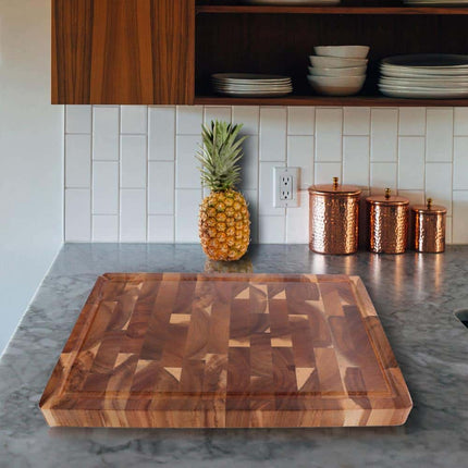 Acacia Wood Chopping Board with Juice Groove - wnkrs