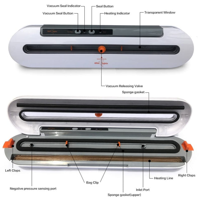 Electric Vacuum Sealer with 10 pcs Food Saver Bags - wnkrs