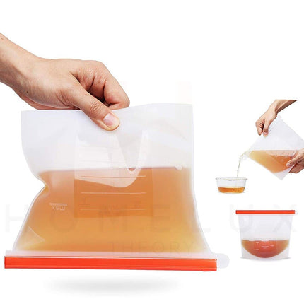 Reusable Silicone Food Storage Bags 4 Pcs Set - wnkrs