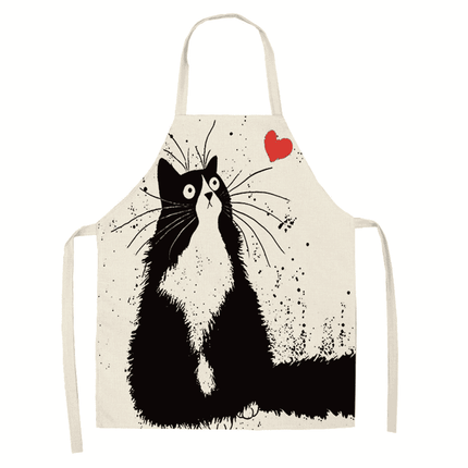 Women's Cat Printed Kitchen Apron - wnkrs