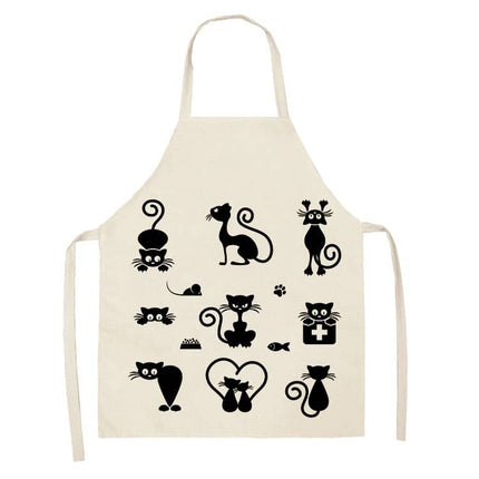 Women's Cat Printed Kitchen Apron - wnkrs