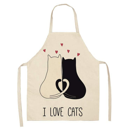 Women's Cat Printed Kitchen Apron - wnkrs