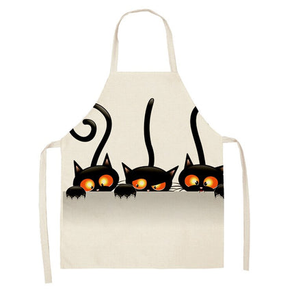 Women's Cat Printed Kitchen Apron - wnkrs