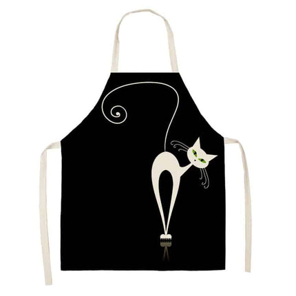 Women's Cat Printed Kitchen Apron - wnkrs