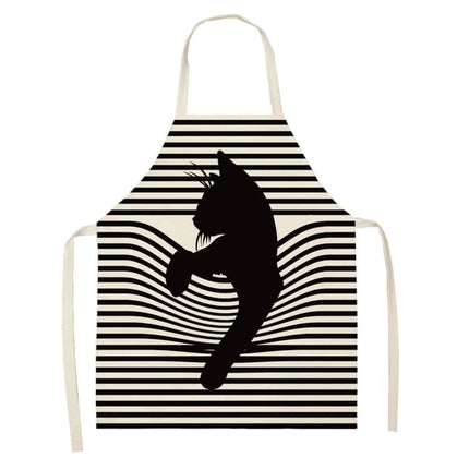 Women's Cat Printed Kitchen Apron - wnkrs